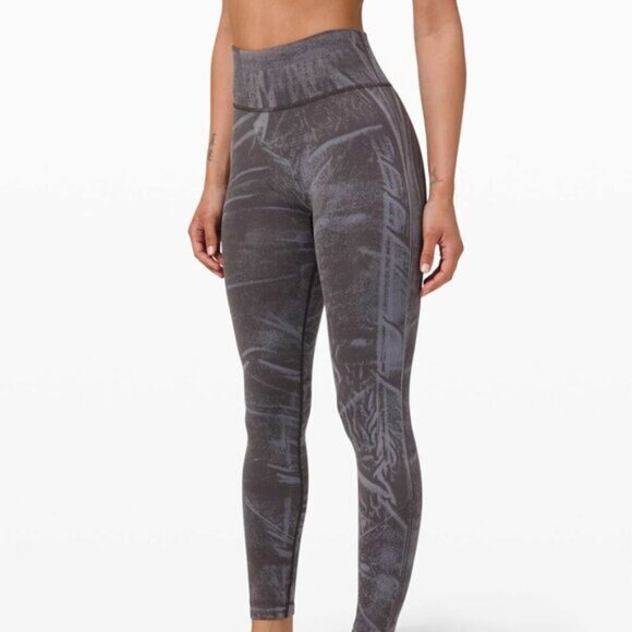 Lululemon Ebb to Street Tight In Stone Wash Graphite Grey Size 4 - Picture 2 of 10